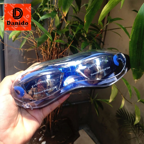 Kính bơi nam nữ tráng gương cao cấp có bịt tai - Kính bơi chống tia UV, chống sương mù thiết kế chống trơn trượt, co giãn - Hàng chính hãng D Danido  