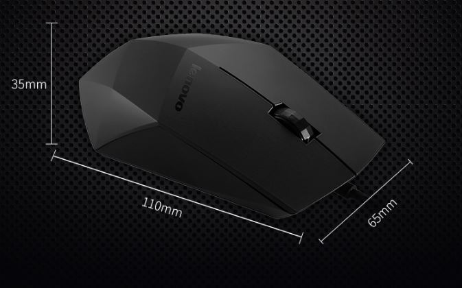 Chuột Có Dây Hình Dạng Kim Cương Lenovo (MAD) M300 - Đen