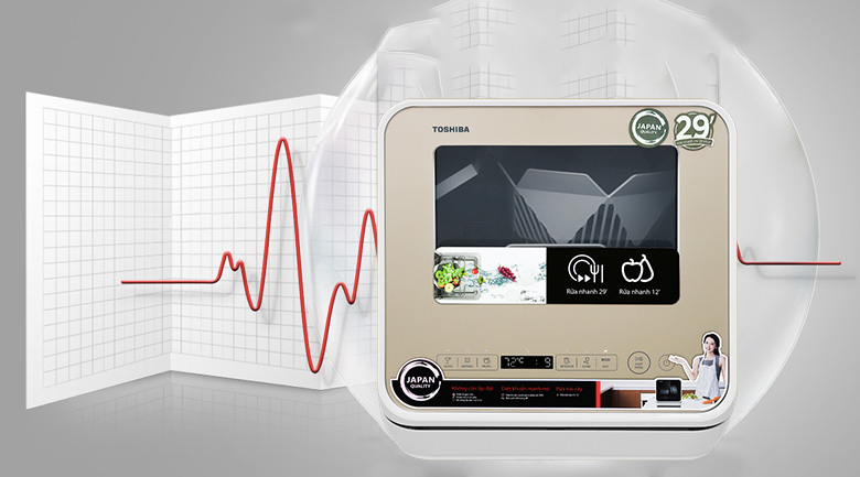 Máy Rửa Chén Toshiba DWS-22AVN(N) - Hàng Chính Hãng