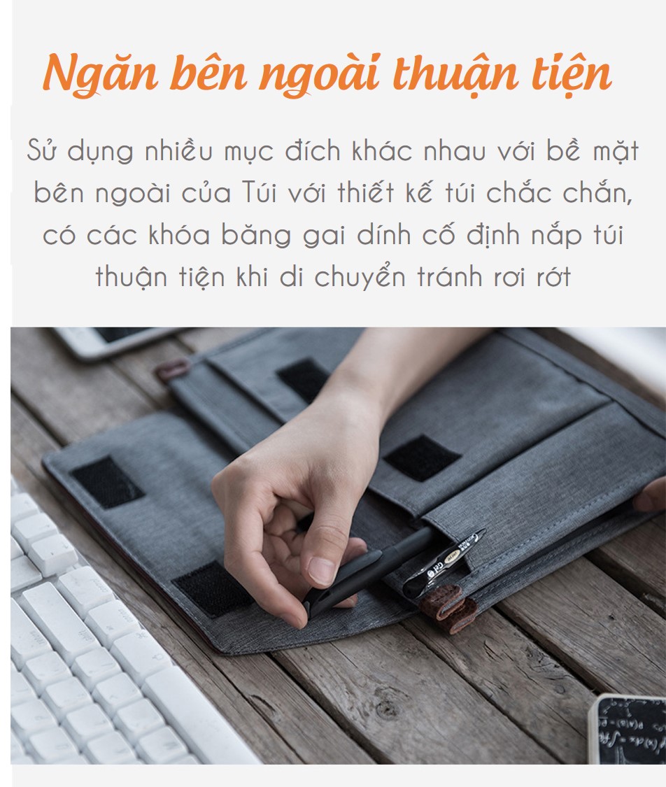 Túi đựng văn kiện giấy tờ tài liệu văn phòng đa năng gấp gọn du lịch Mai Lee - Hàng chính hãng 7