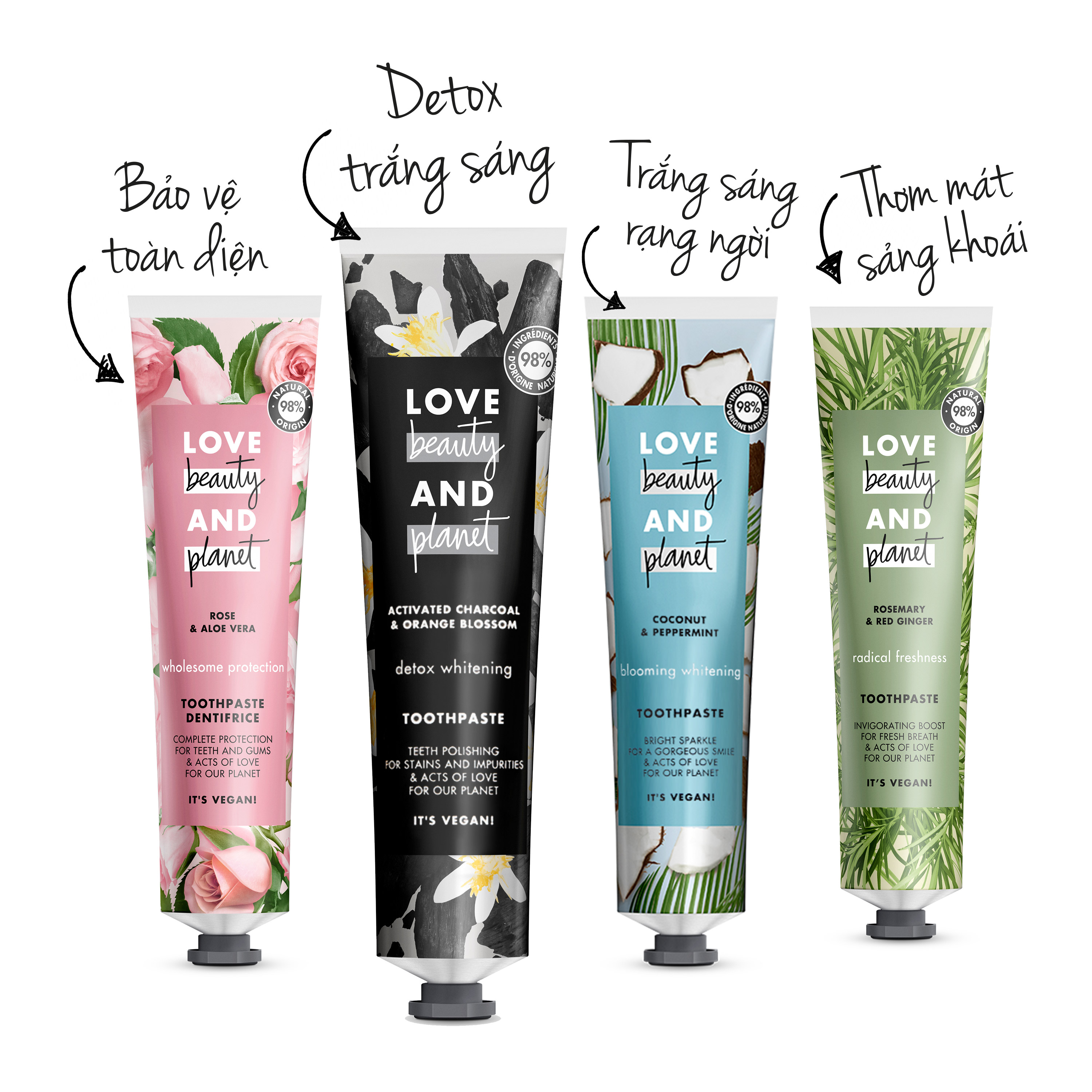 Kem Đánh Răng Love Beauty And Planet Detox Trắng Sáng 99G
