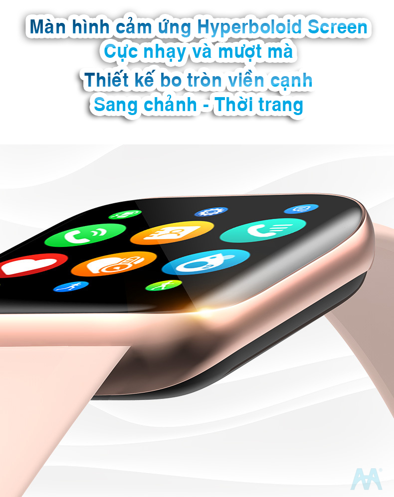 đồng hồ thông minh ama watch s2 nam nữ chống nước kết nối bluetooth gọi điện thoại theo dõi sức khỏe vận động màn hình cong tràn viền hàng nhập khẩu 11