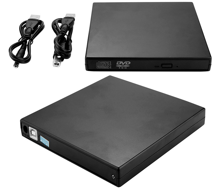 Combo DVD Gắn Ngoài (Gồm Box + DVD) To USB 2.0 (Đọc, Ghi CD - DVD) – Hàng Nhập Khẩu