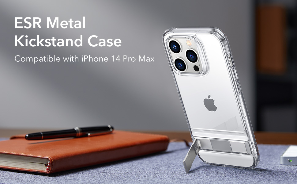 Ốp Lưng cho iPhone 14 Pro / iPhone 14 Pro Max ESR Metal Kickstand Phone Case - Hàng Chính Hãng