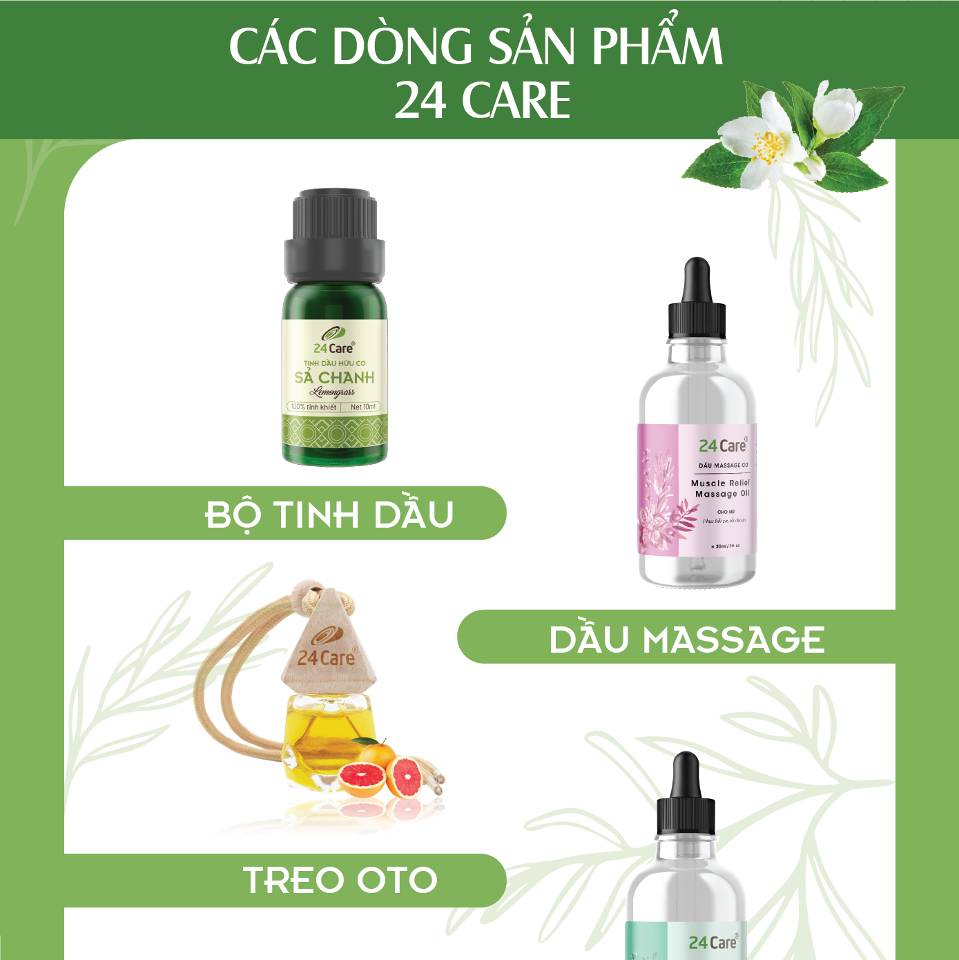 Xịt Phòng Tinh Dầu Hữu Cơ Organic 24Care - Kháng khuẩn - Khử mùi hôi - Đuổi muỗi, kiến ba khoan - côn trùng - Hương thơm thư giãn. 