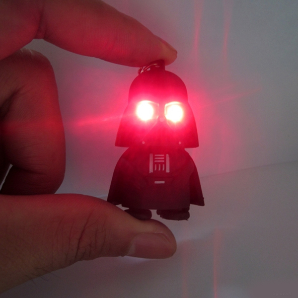 Móc Khóa Star War Darth Vader Có Đèn Led (Màu Đen)
