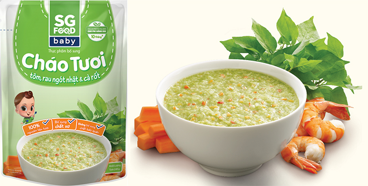 Lốc 6 - Cháo Tươi Baby Sài Gòn Food 240g, Gà, Thịt Bằm, Bò, Tôm, Lươn, Cá Hồi