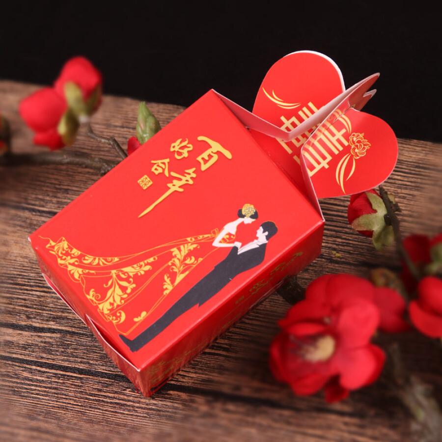 Extreme space (JDKJ) wedding candy box carton candy box wedding wedding supplies wedding candy bag large tassel 30 pieces