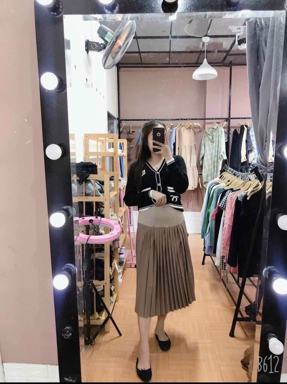 HOT đầm bầu thu đông có chân váy xếp lyváy bầu hoa nhí  MixASale