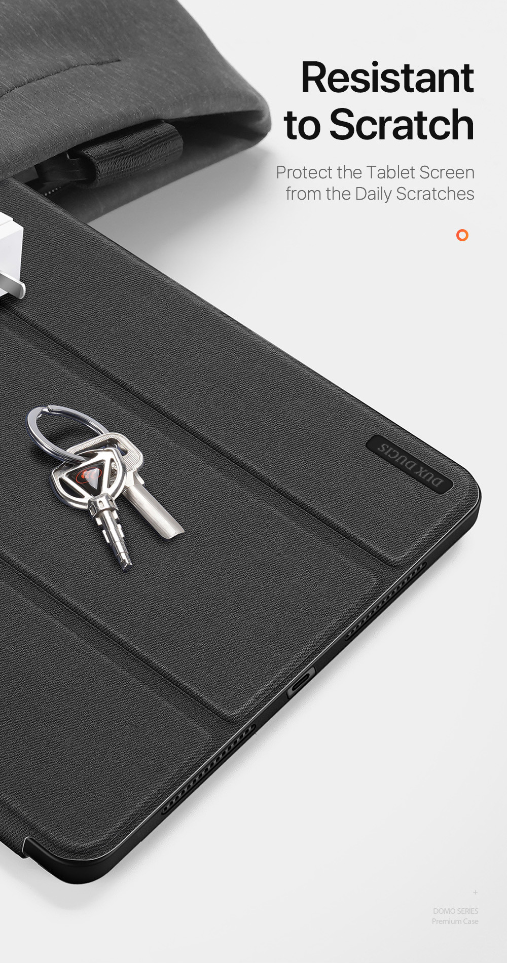 Bao da Dux Ducis Domo Series cho iPad Air 13 inch M2 2024 có khe cắm bút, tự động tắt mở_ Hàng chính hãng