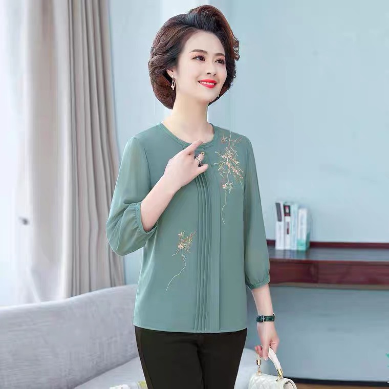 Áo kiểu trung niên _áo voan nữ trung niên cho bà cho mẹ Áo Kiểu Trung Niên _Áo Voan Nữ Trung Niên Cho Bà Cho Mẹ