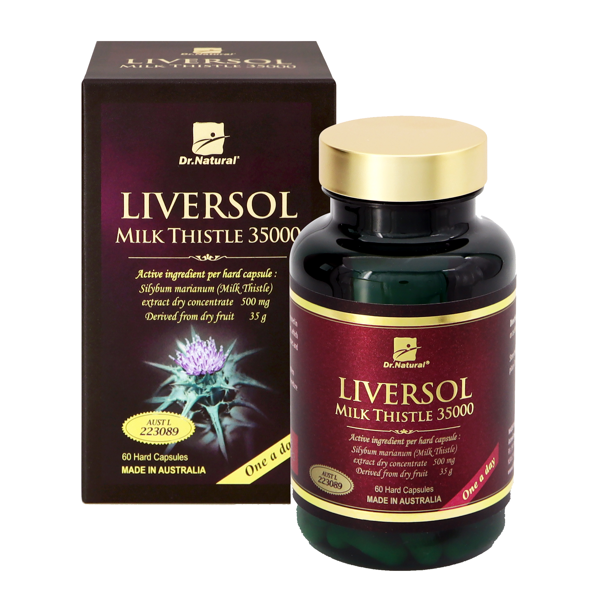 Viên Uống Bổ Gan Dr Natural Liversol Milk Thistle 35000 60 Viên | Giúp Bổ Gan, Phục Hồi Tế Bào Gan, Tăng Cường Chức Năng Gan - Hàng Chính Hãng