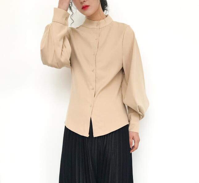 Áo sơ mi nữ tay dài công sở form rộng phong cách đẹp sang trọng trẻ trung vải lụa mềm mịn-MNV01