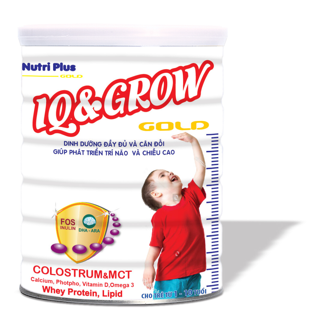 Sữa bột Nutri Plus IQ & Grow phát triển chiều cao, trí não cho bé 900G Sunbaby NTSBTH2019 1