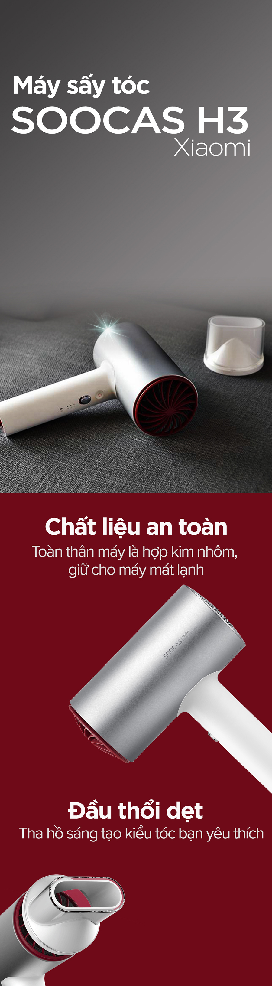 Máy sấy tóc Xiaomi Soocas H3 1800W