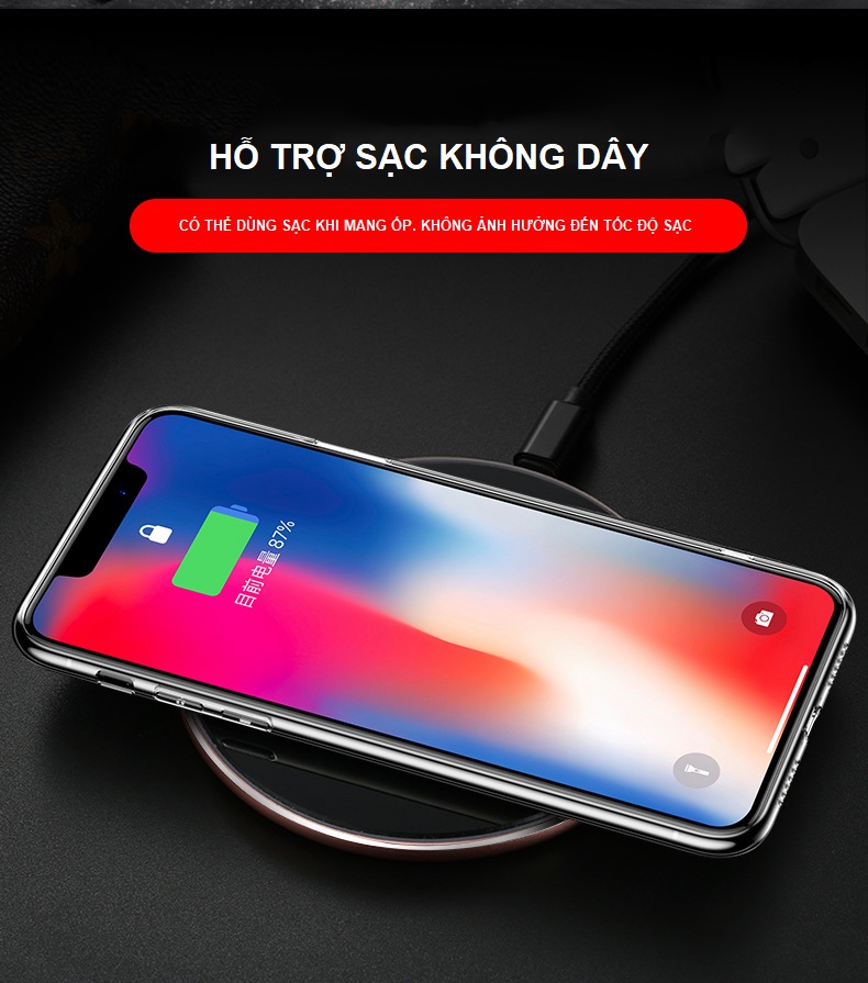 Ốp Lưng Kính Cường Lực Trong Suốt, Viền Máy Dẻo Dành Cho Iphone X / XS/ XS Max / XR /  7 8 PLus Hàng Chính Hãng Helios