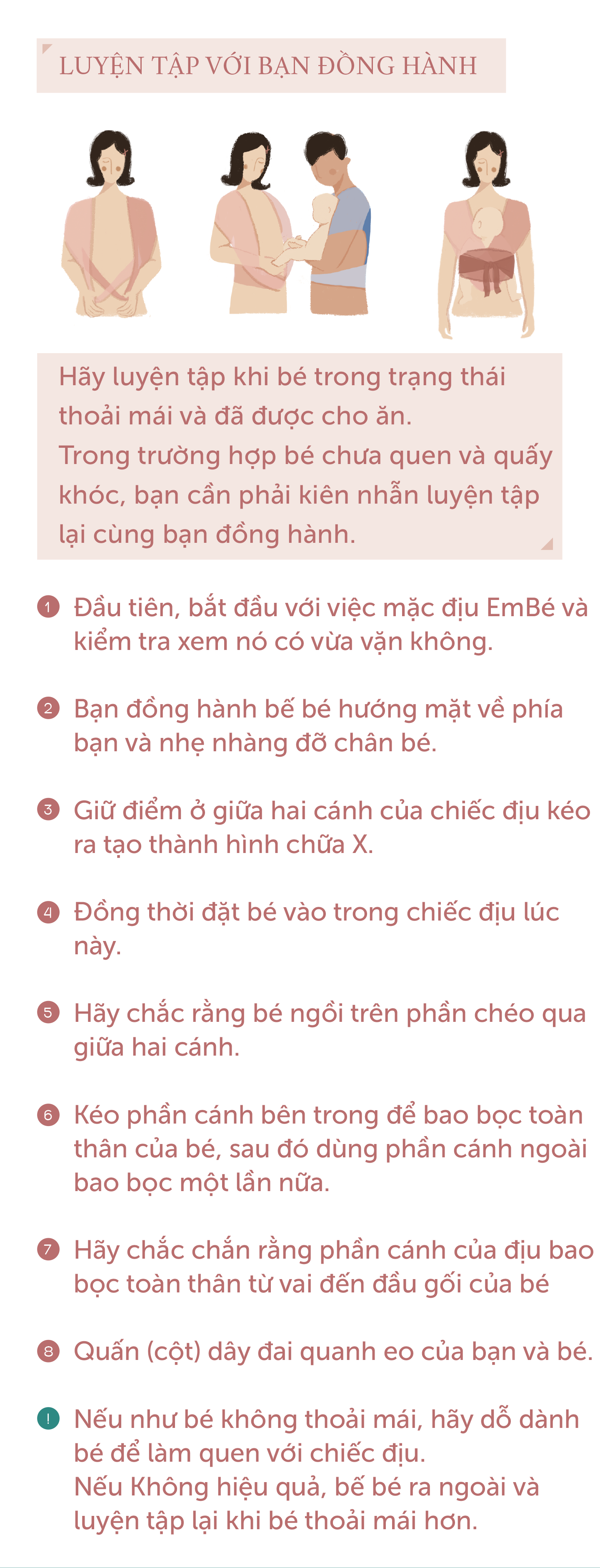 địu vải embé sling dòng flex và flex plus màu olive cho bé từ 0 đến 24 32