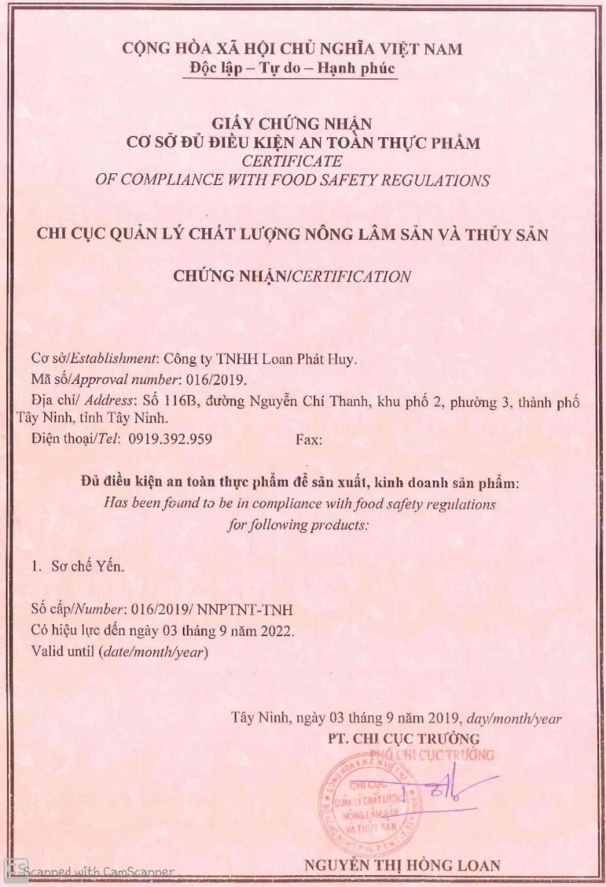 Yến Loan Yến sạch Cao Cấp thực phẩm chăm sóc sức khỏe, săc đẹp dành cho người sành ăn. 2