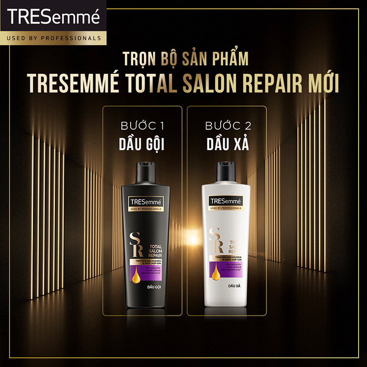 Dầu Xả Tresemmé Total Salon Repair Tinh Dầu Macadamia Ngăn Gãy Rụng - 340g
