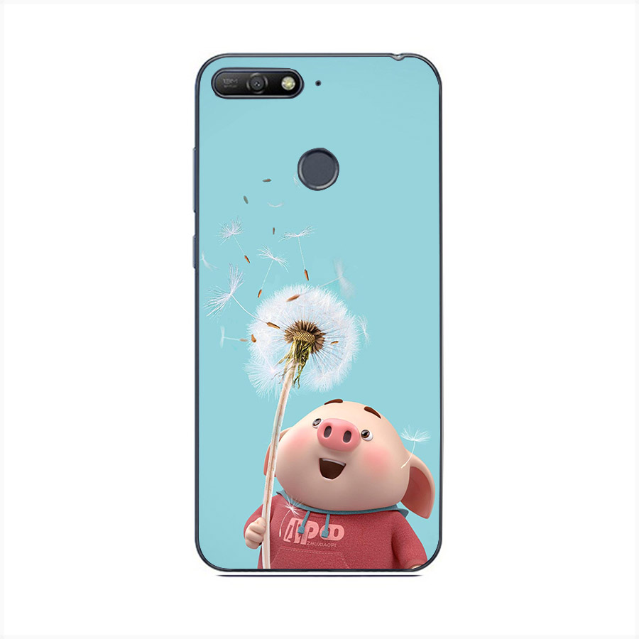 Ốp lưng cứng viền dẻo dành cho điện thoại Huawei Honor 7C - Heo Dễ Thương MS HDTDD067
