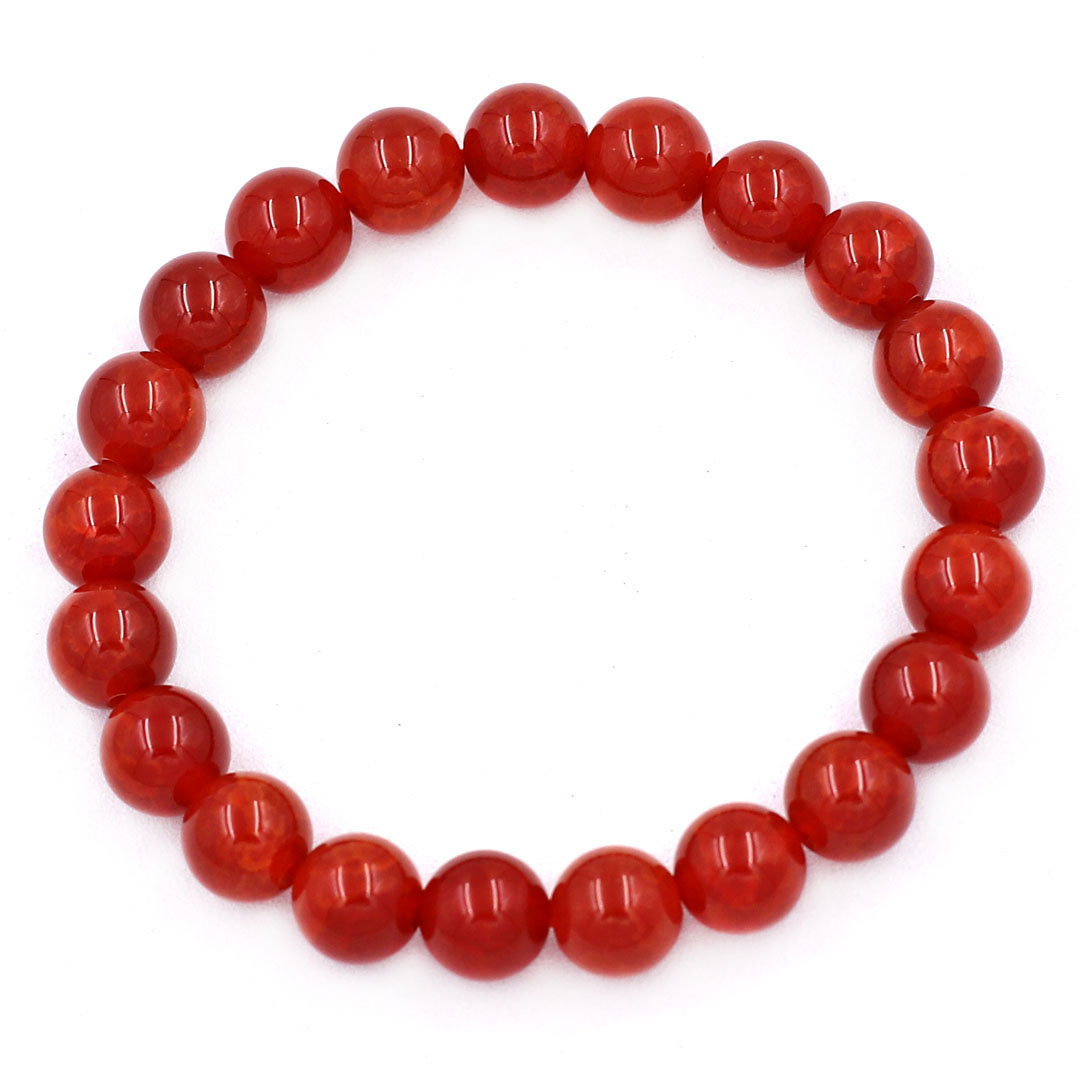 Chuỗi đeo tay Đá Vân Rồng Đỏ size 8 ly 21 hạt - hợp mệnh Hỏa, mệnh Thổ