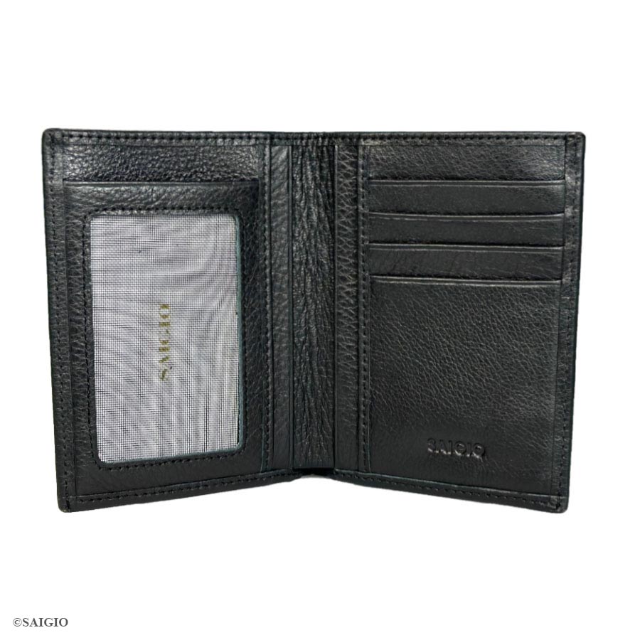 Ví Nam Đứng, Da Bò Mềm Mại GENTLE, Size Lớn, Thiết Kế Cổ Điển Đơn Giản - Đẹp Mắt, Dáng Đứng - Gập 2, Ngăn Đựng Tiền Có Khóa Kéo, Nhiều Ngăn Để Giấy Tờ Tiện Dụng - Hàng Chính Hãng SAIGIO
