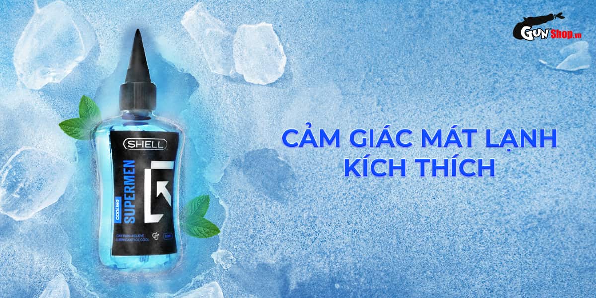 [Chai 90ml] Gel bôi trơn hậu môn mát lạnh - Shell Supermen Cooling
