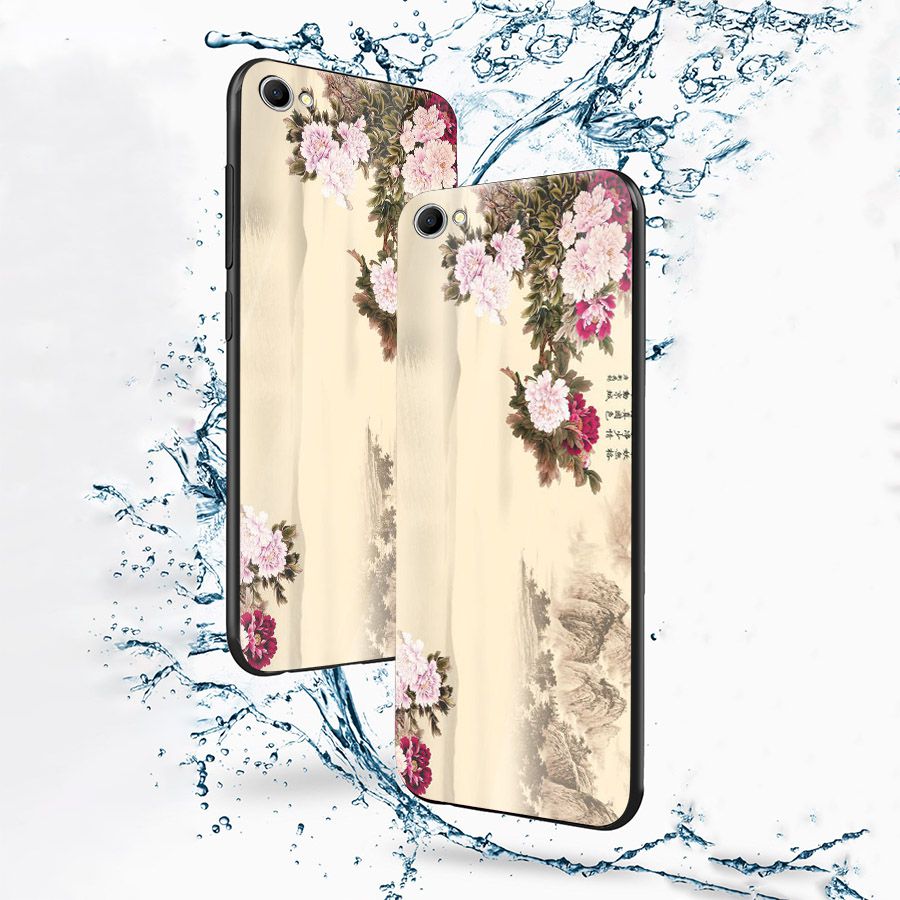 Ốp kính cường lực cho điện thoại Oppo A71 - mẫu đơn MS MAUDON012