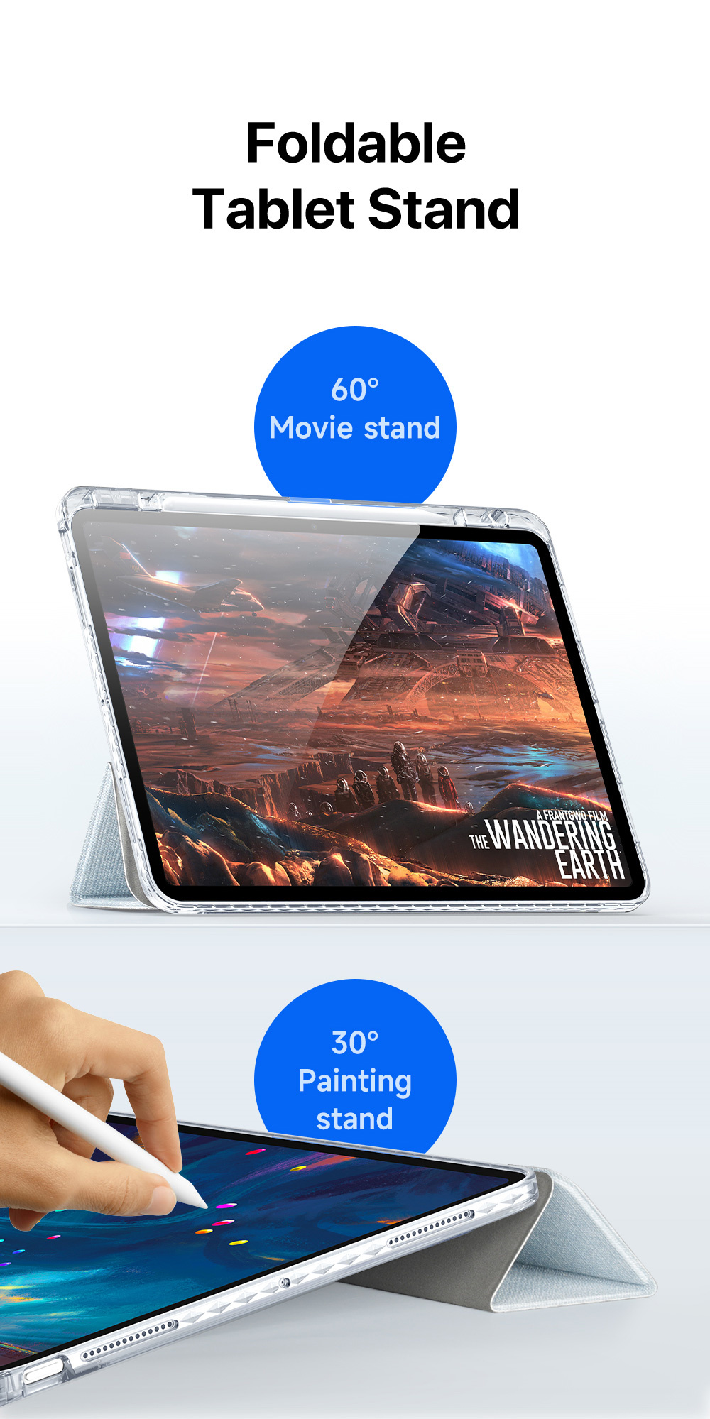 Bao da ipad Dux Ducis Unid cho iPad Pro 11 inch 2024/ Pro 13 inch 2024 M4, có khe cắm bút, auto sleep/wake, trong suốt_ Hàng chính hãng