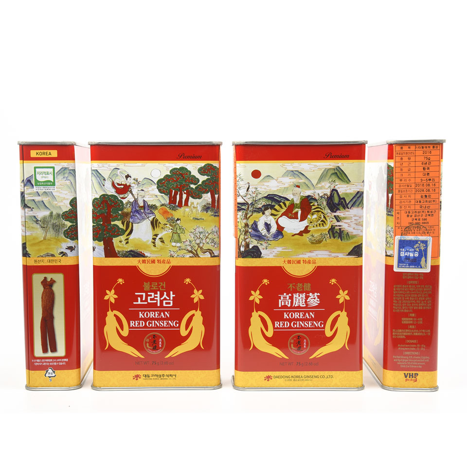 Hồng sâm củ khô Daedong 6 năm tuổi 75gram 3-5 củ 2