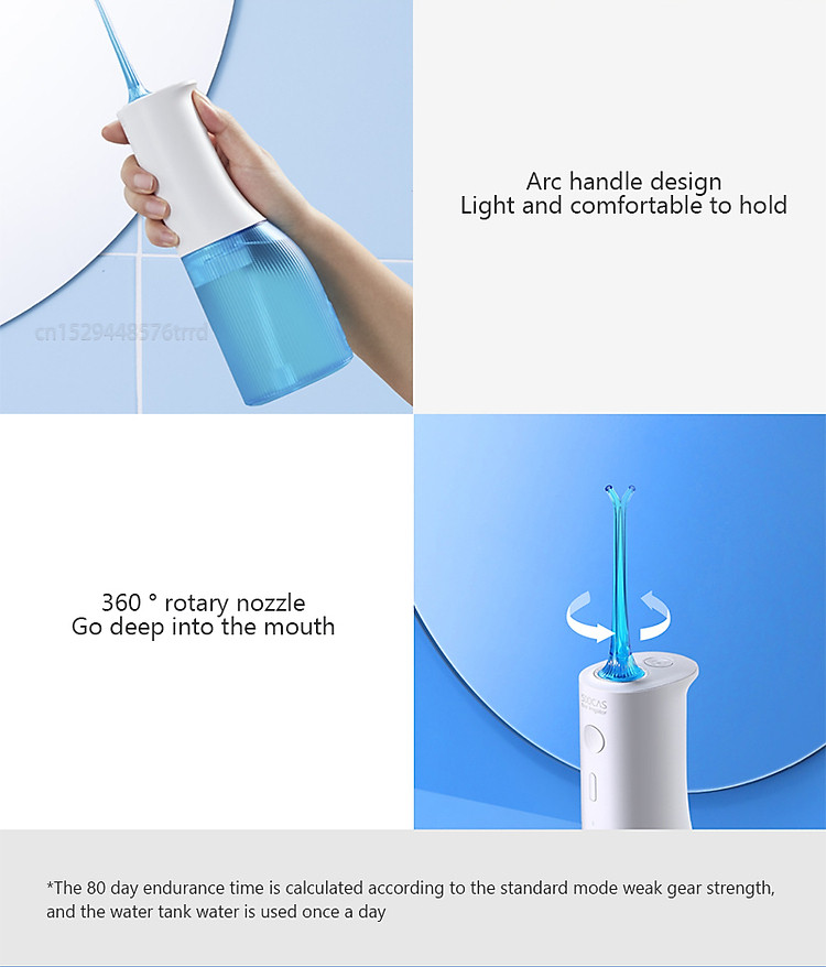 Máy tăm nước, xịt vệ sinh răng miệng Xiaomi Soocas W3 PRO máy tăm nước cầm tay-Hàng chính hãng