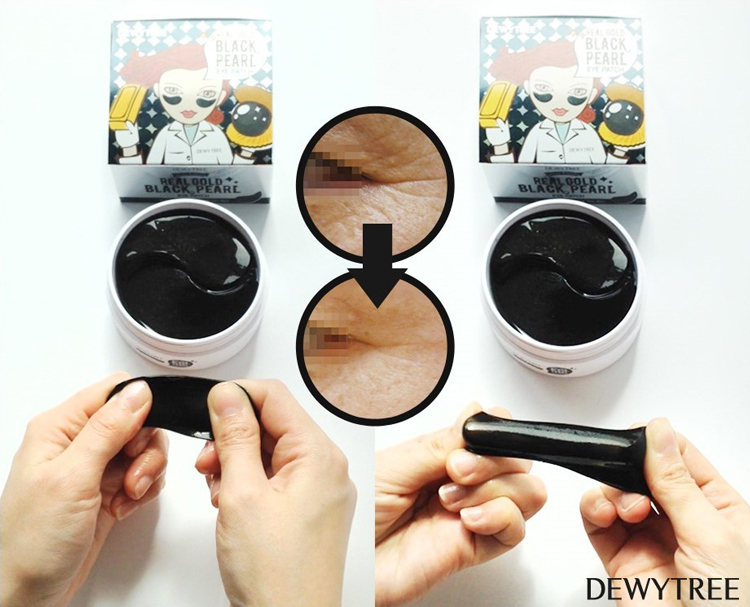 Mặt Nạ Đánh Bay Quầng Thâm Mắt Dewytree Real Gold Black Pearl Eye Patch 60 Miếng