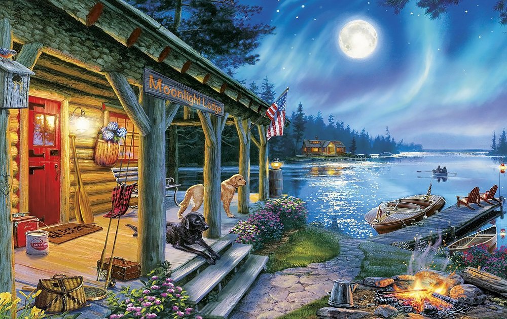 Bộ tranh xếp hình cao cấp 1000 mảnh 50x80cm – Bến Sông Trăng