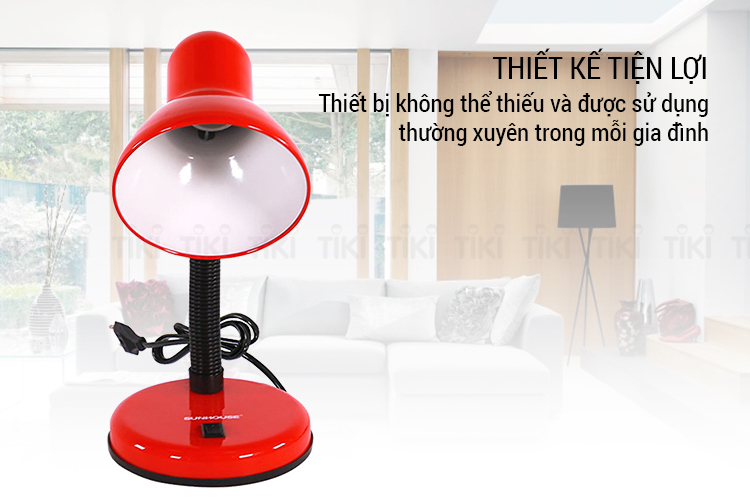 Đèn Bàn Sunhouse SHE-01S Kèm Bóng Đèn SHE-LEDA60AL-A6W.W