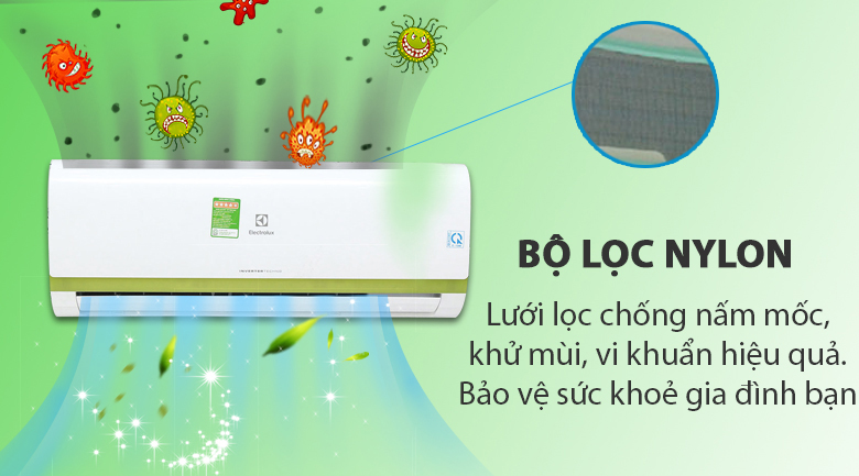 Máy lạnh Inverter Electrolux ESV09CRR-C7 (1.0HP) - Hàng chính hãng - Chỉ giao tại HCM