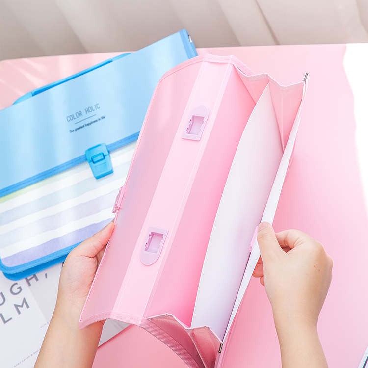 Cặp Học Sinh 2 Ngăn Deli CZ64902 - Kẻ Màu (giao ngẫu nhiên)