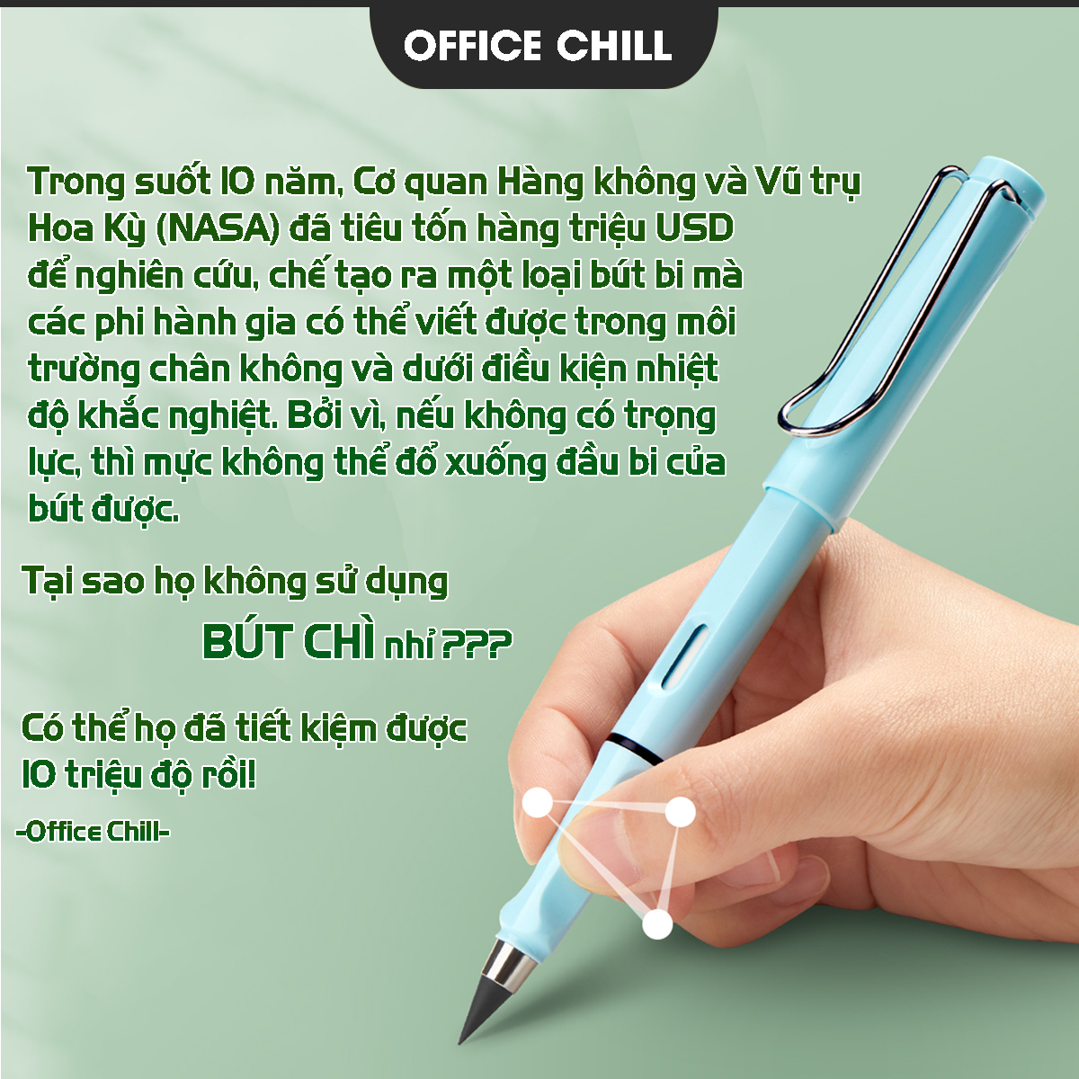 Bút Chì Vĩnh Cửu Không Cần Gọt Đầu Bút Chì HB 500.000 từ, Cây Bút Chì Nhiều Màu Sắc Thời Trang Có Tẩy Và Ngòi Thay Thế Với Thiết Kế Thông Minh