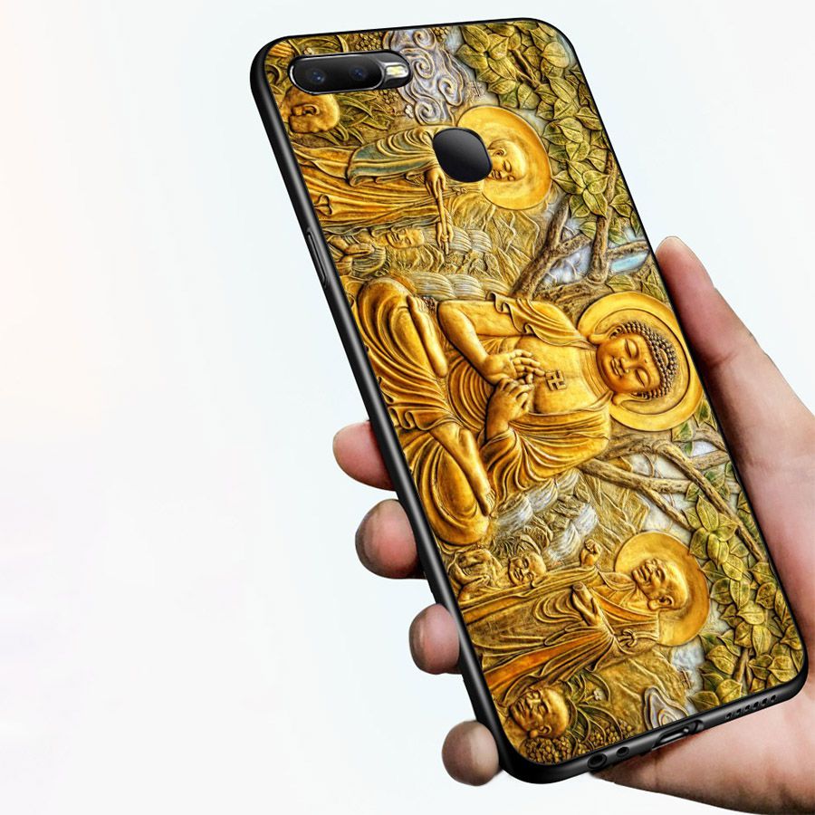 Ốp điện thoại kính cường lực cho máy Oppo A7 2018 - Tôn giáo MS TGIAO063