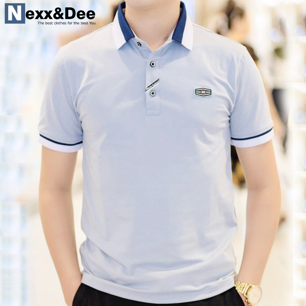 Mua Áo thun polo nam có cổ bẻ phối sọc ngang cá sấu cao cấp trẻ trung ND02 - Xám - L tại Nexx & Dee Official Store Mua Áo Thun Polo Nam Có Cổ Bẻ Phối Sọc Ngang Cá Sấu Cao Cấp Trẻ Trung Nd02 - Xám - L Tại Nexx & Dee Official Store