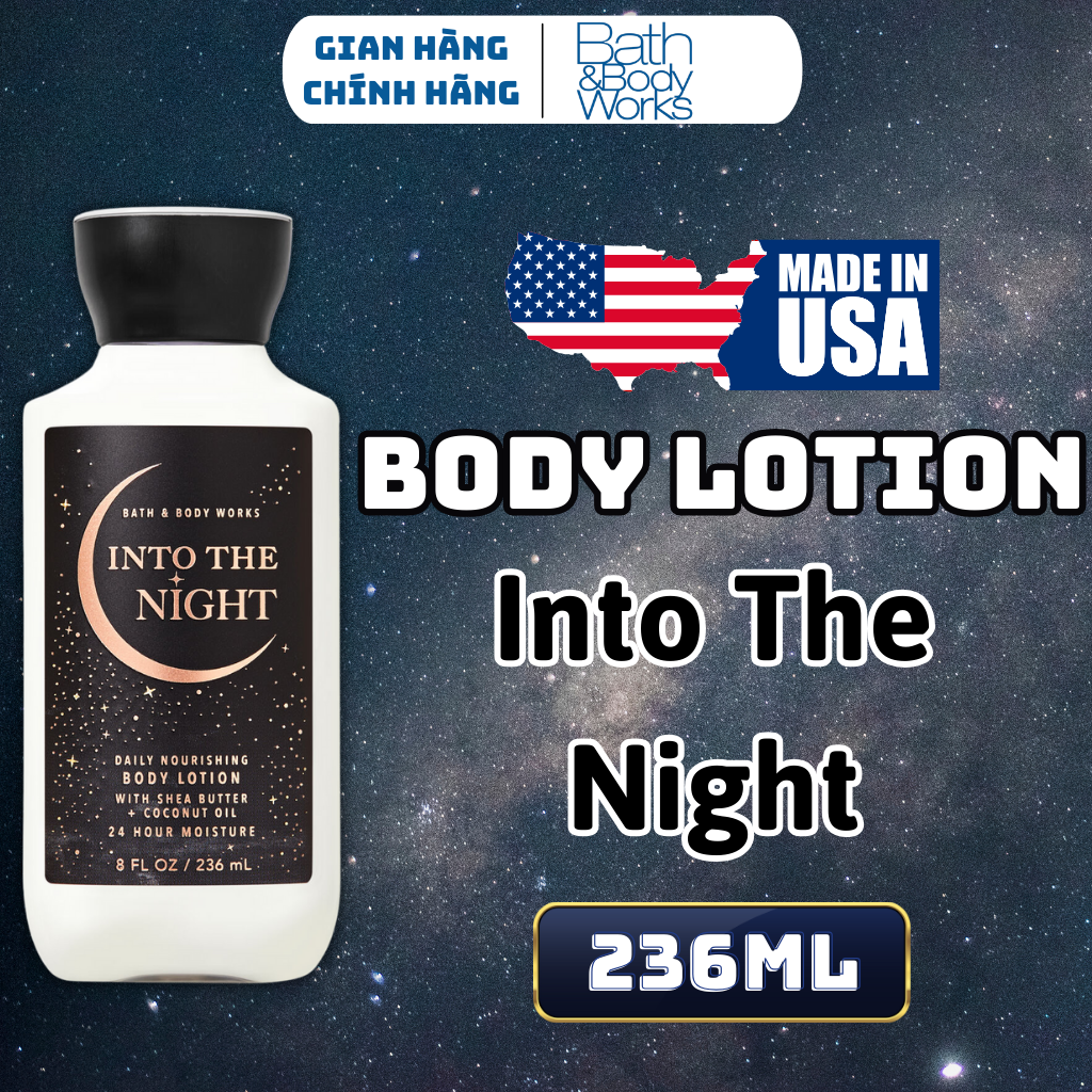 Body Mist Bath And Body Works Nam Nữ Chính Hãng Into The Night, Xịt Thơm Body Toàn Thân Hương Nước Hoa 236ml
