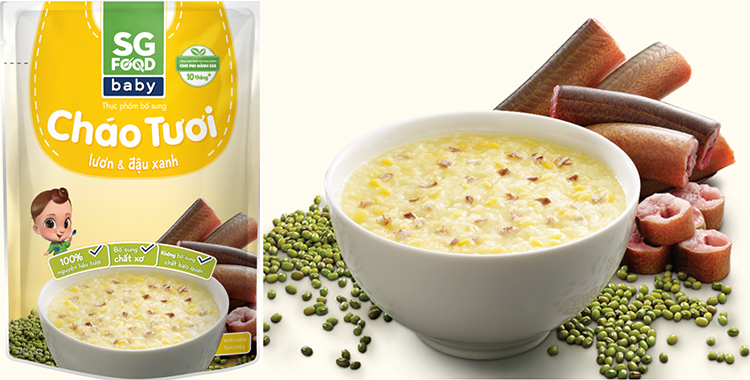 Lốc 5 - Cháo Tươi Baby Sài Gòn Food 240g, Gà, Thịt Bằm, Bò, Tôm, Lươn