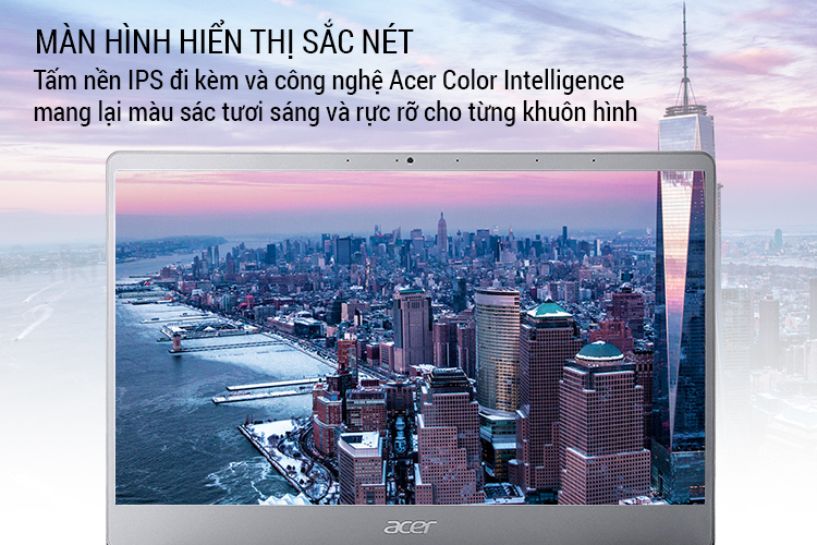 Laptop Acer Swift SF314-32-54-58KB NX.GXZSV.002 Core i5-8250U/Win10 (14 inch) (Silver) - Hàng Chính Hãng