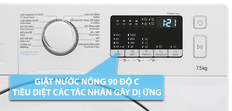 Máy Giặt Samsung Inverter WW75J42G0KW/SV (7.5kg)