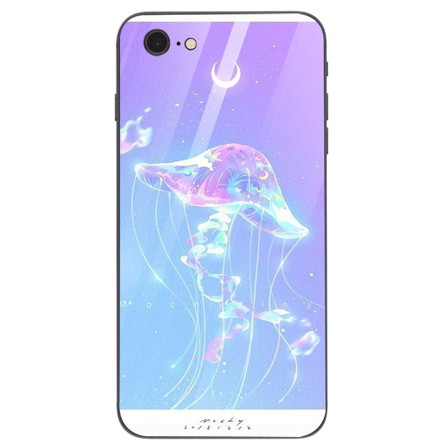 Ốp điện thoại kính cường lực cho máy iPhone 5/5s/se - ánh trăng nghệ thuật MS TRANG014