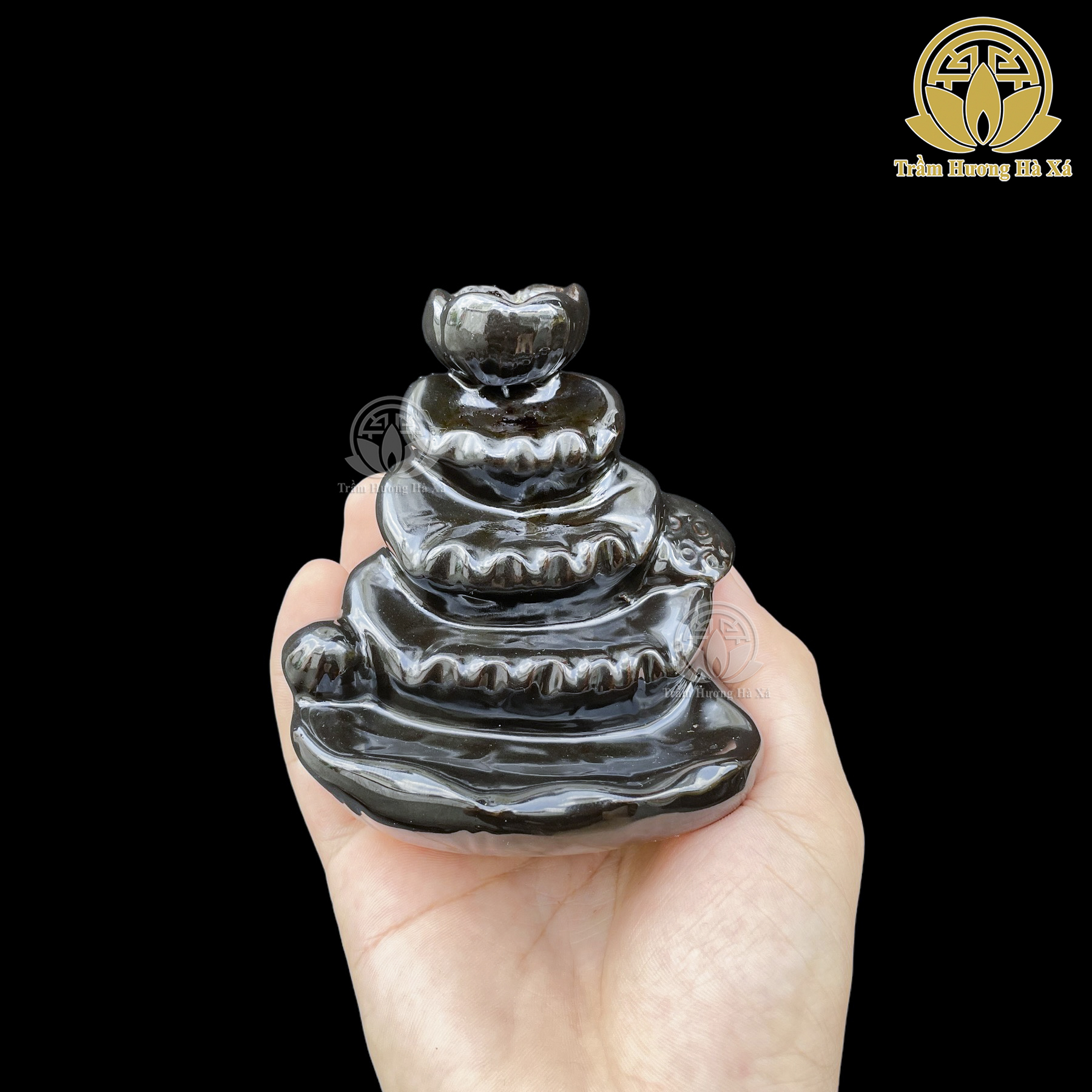 Thác khói xông đốt trầm hương phong thủy bằng sứ tạo khói ngược thu hút tài lộc Trầm Hương Hà Xá