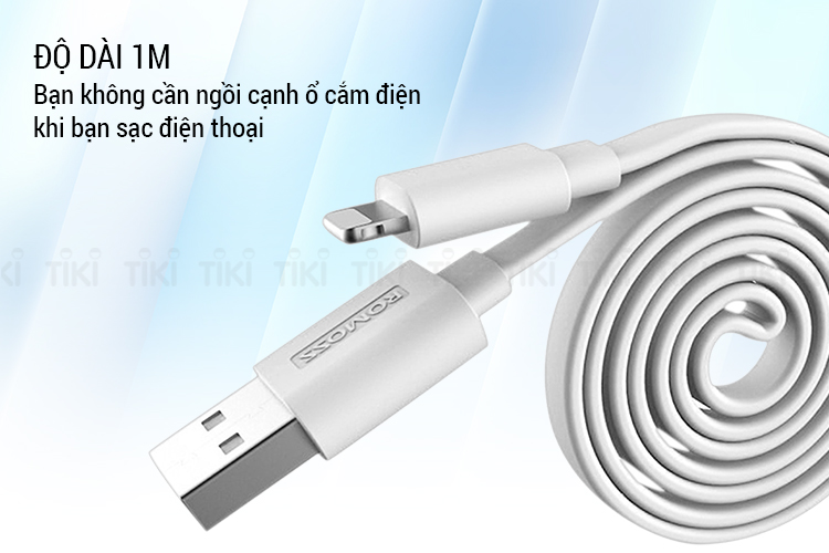 Cáp Lightning Romoss 1m