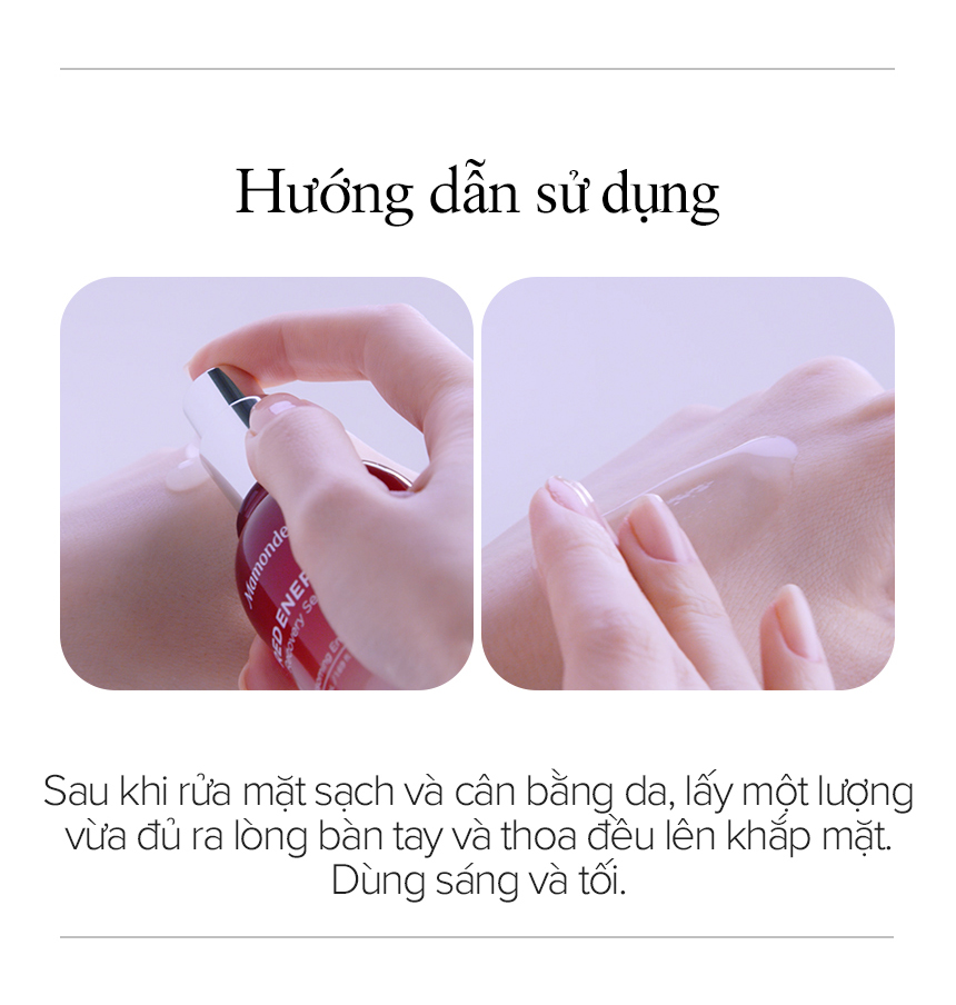 Tinh Chất Cung Cấp Năng Lượng Phục Hồi Cho Làn Da Rạng Rỡ Mamonde Red Energy Recovery Serum 50ml - 110651532