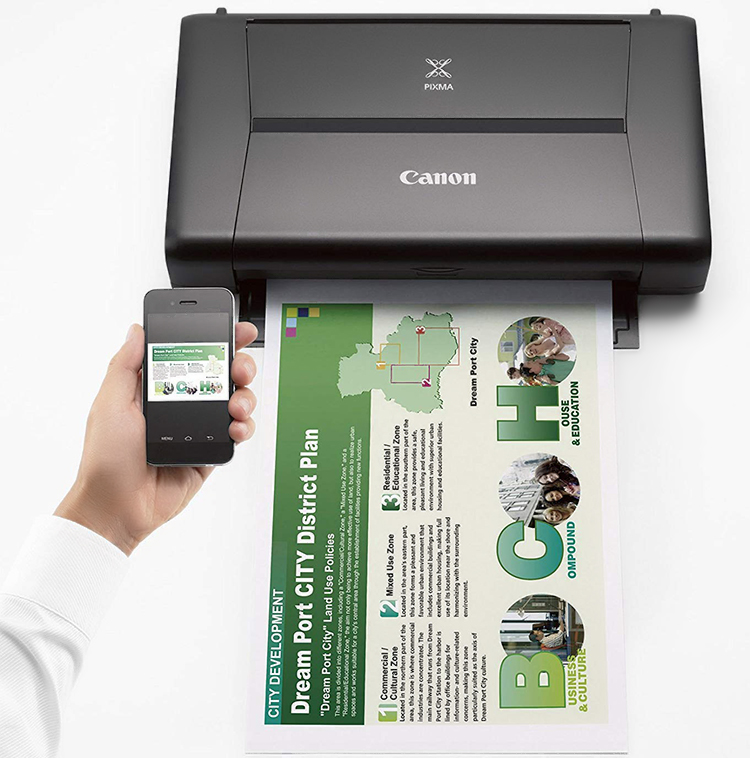 Máy in phun Canon IP110 kèm theo pin