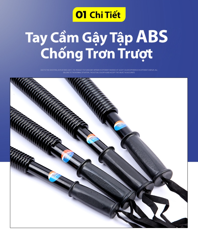 Gậy Tập Cơ Tay Lò Xo Kháng Lực KUNO SPORT, Thanh Lò Xo Power Lực Từ 20KG Đến 60KG
