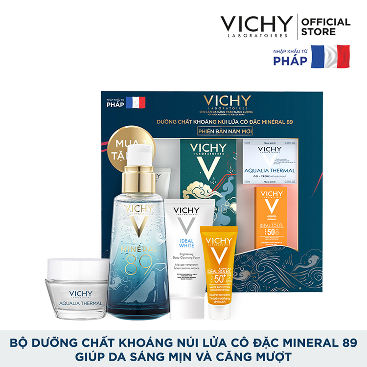 Bộ Dưỡng Chất (Serum) Khoáng Núi Lửa Cô Đặc Vichy Mineral 89 Giúp Da Sáng Mịn Và Căng Mượt (Mineral Festival 2)